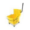 Boardwalk 35 qt Side Press Mop Bucket and Wringer, Yellow/Silver, Plastic/Metal 3485205